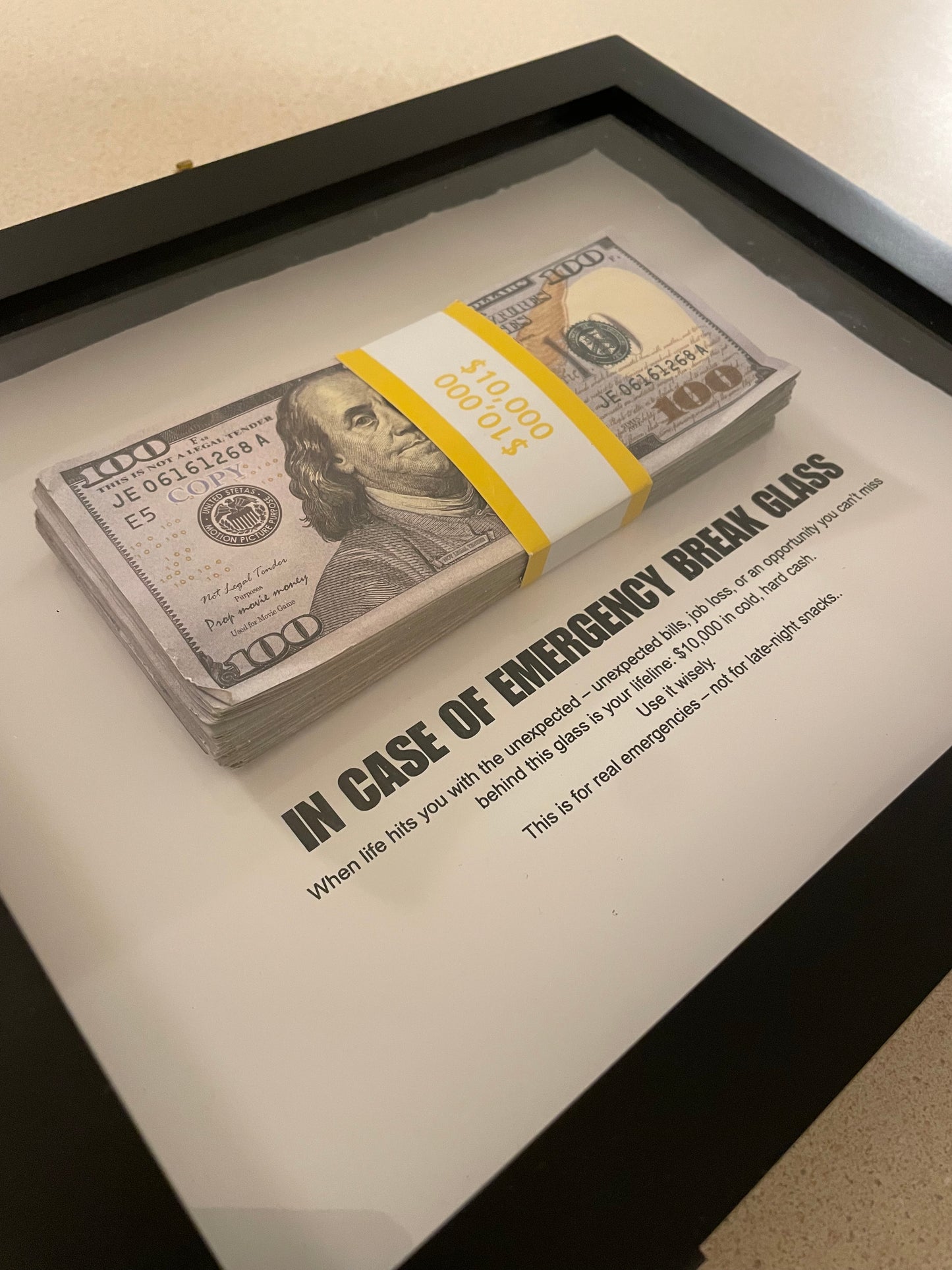 Emergency $100 Frame series