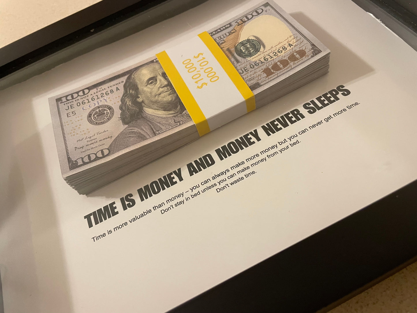 Time is Money $100 Frame series